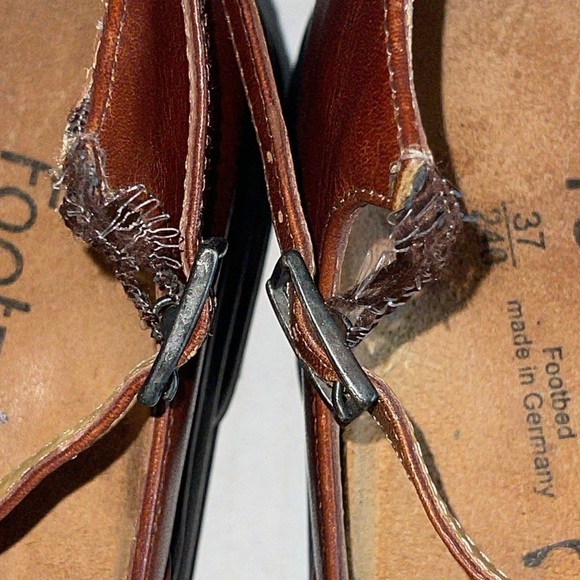 Footprints By Birkenstock Chestnut Leather Mary Jane Clogs - Picture 8 of 12